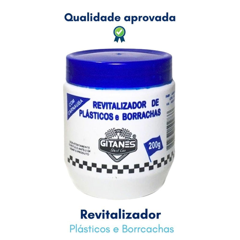 Revitalizador de Plástico Parachoque Carro Moto Automotivo Borracha 200G