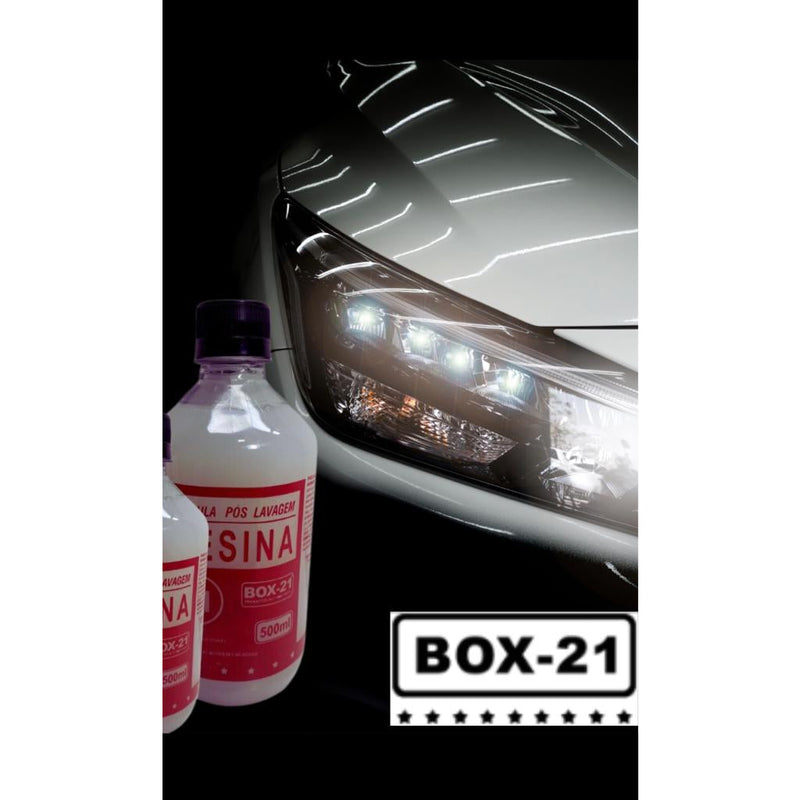 Kit 2 Resina Auto Brilho Pintura Carro Efeito Teflon 500ml