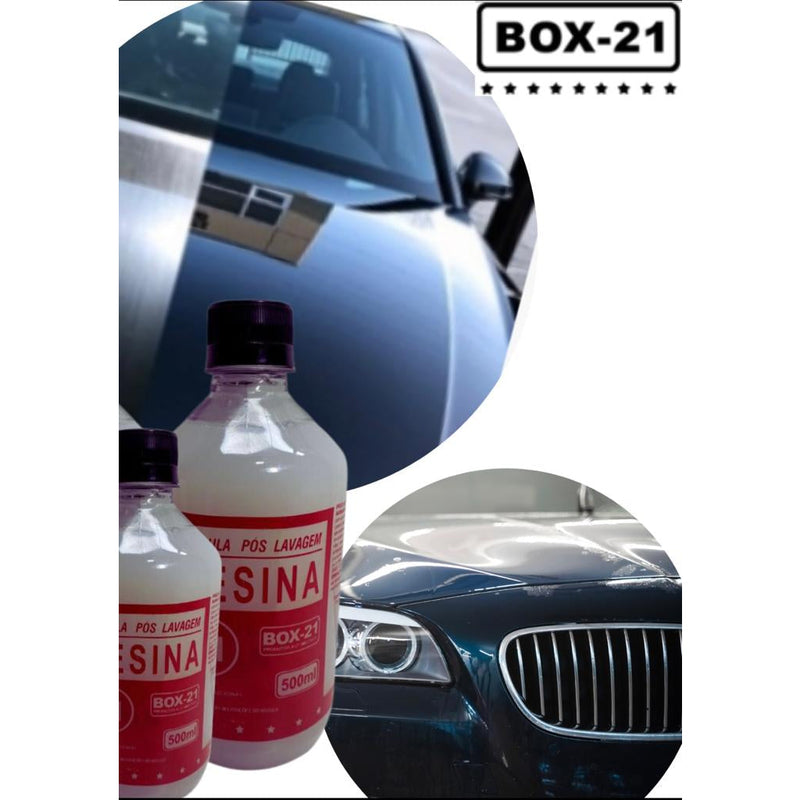 Kit 2 Resina Auto Brilho Pintura Carro Efeito Teflon 500ml