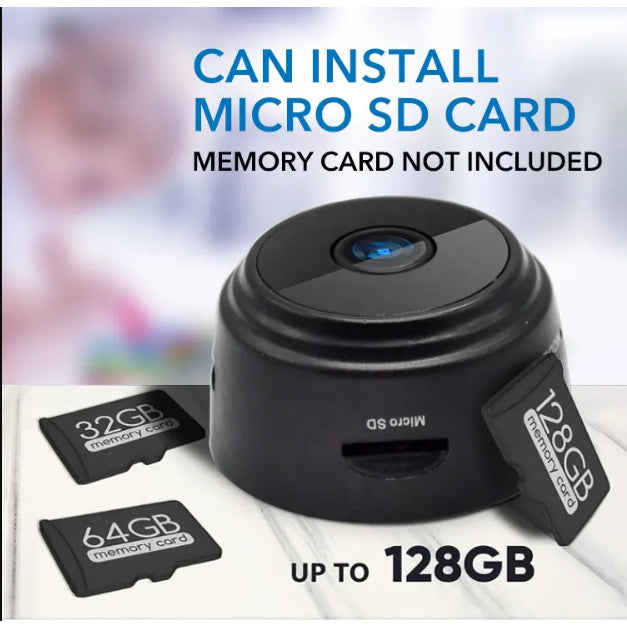 Mini Câmera De Segurança Wifi 1080p Hd Sem Fio Recarregavel Movimento Noturna