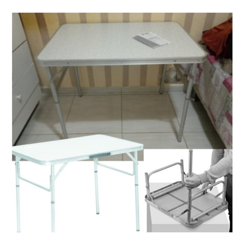 Mesa Dobravel Portatil Maleta Com Alça Camping Praia 90x60cm